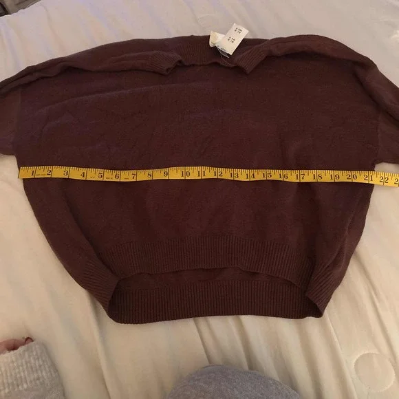 Abercrombie & Fitch Brown Ribbed Crewneck Sweater Unisex Size Large - Picture 4 of 5